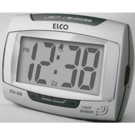 Despertador digital ELCO ED50-PLATA